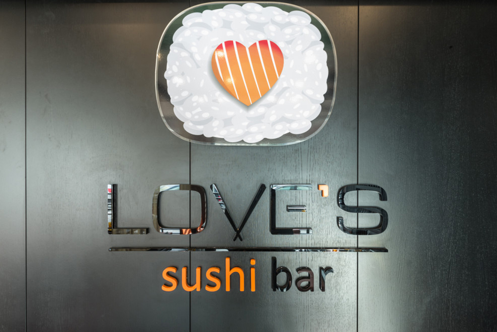 insegna sushi bar restaurant interior design district en rose